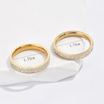 Kit anéis - banhado a ouro com strass - Elfmaeve