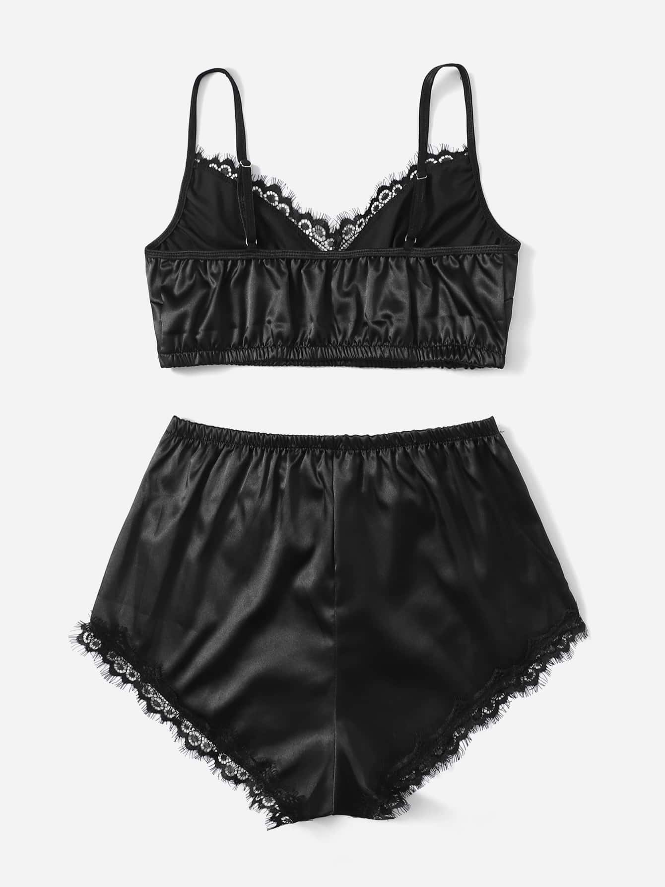 Conjunto de pijama de cetim Luxury - Elfmaeve