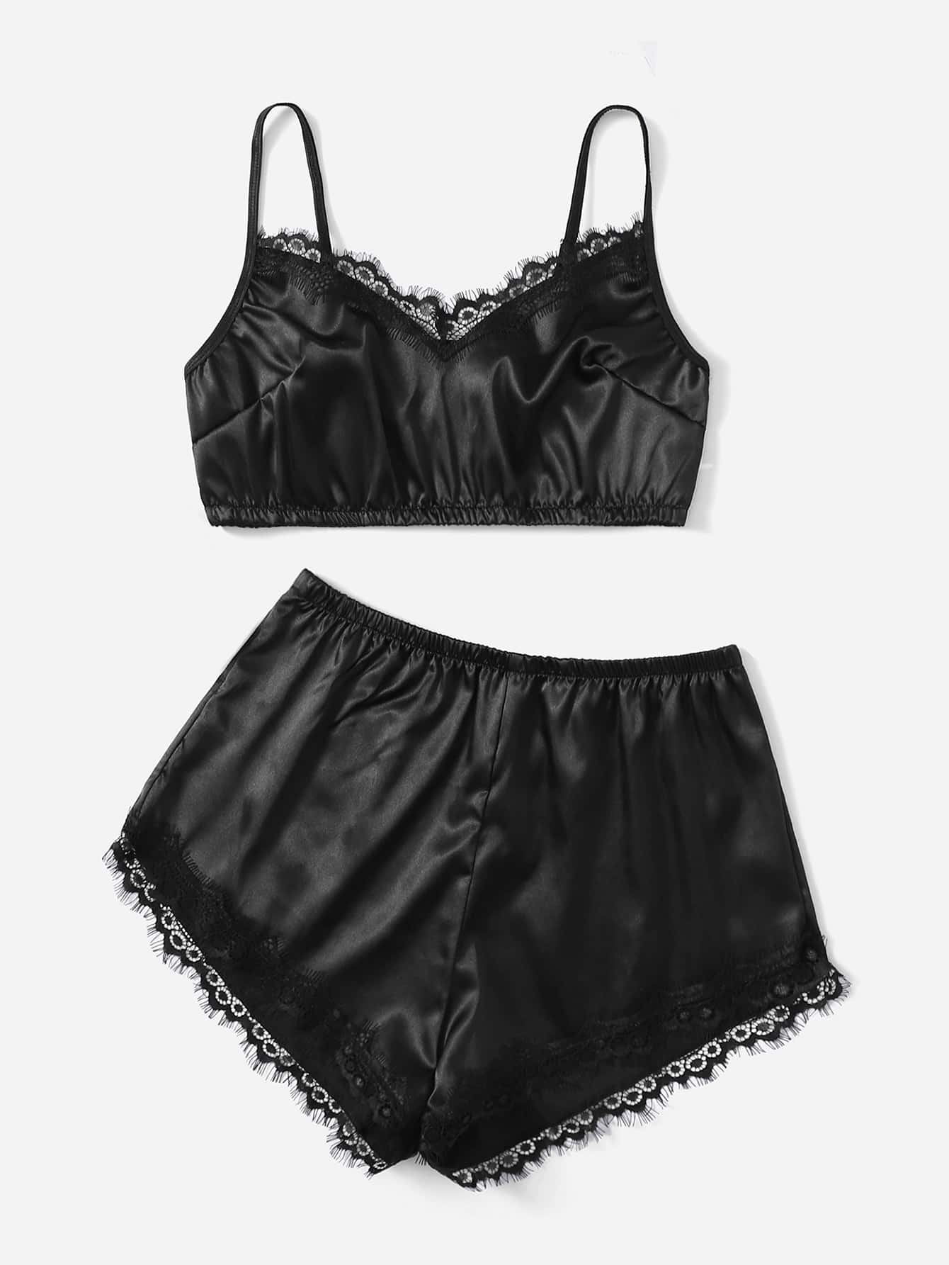 Conjunto de pijama de cetim Luxury - Elfmaeve