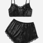 Conjunto de pijama de cetim Luxury - Elfmaeve