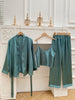 Conjunto de pijama com cinto cetim - 3pcs - Elfmaeve