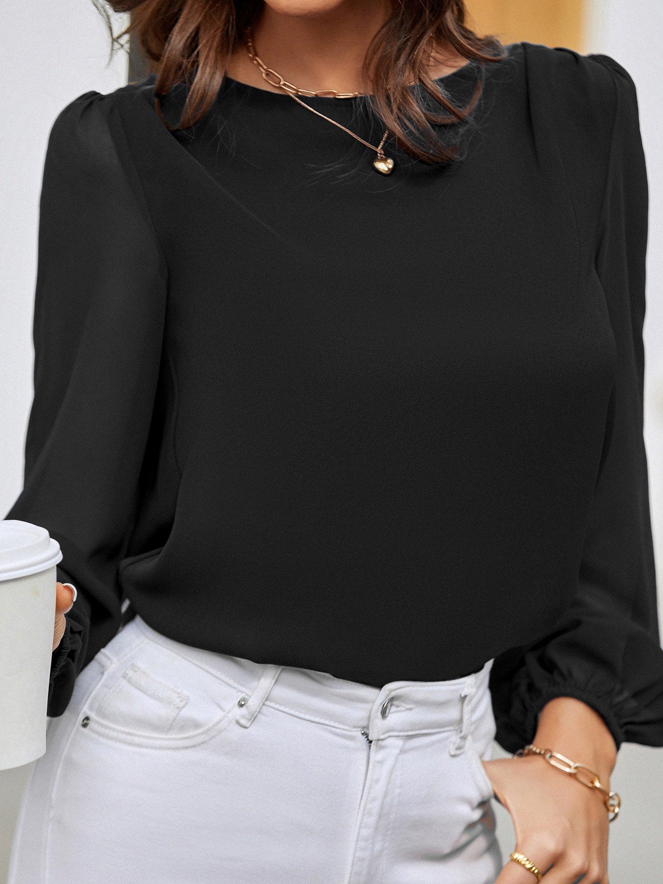 Simples elegante Blusa - Elfmaeve