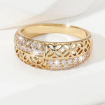 Anel banhado a ouro com pedras - Elfmaeve