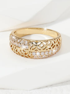 Anel banhado a ouro com pedras - Elfmaeve