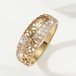 Anel banhado a ouro com pedras - Elfmaeve