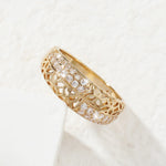 Anel banhado a ouro com pedras - Elfmaeve
