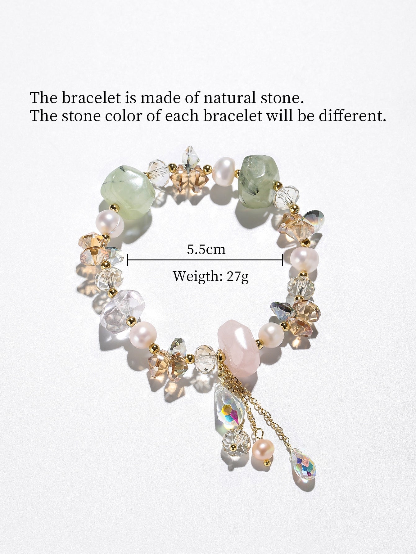 Pulseira de Cristal Natural - Elfmaeve