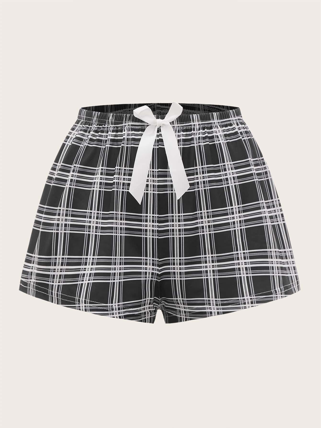 Shorts feminino xadrez para dormir - Elfmaeve