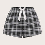 Shorts feminino xadrez para dormir - Elfmaeve