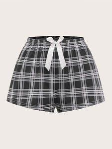 Shorts feminino xadrez para dormir - Elfmaeve