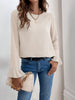Blusa com ponto suíço e manga de flounce - Elfmaeve