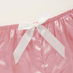 Shorts feminino de cetim para dormir - Elfmaeve