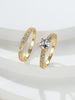 Kit anéis - banhado a ouro com strass - Elfmaeve