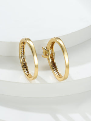 Kit anéis - banhado a ouro com strass - Elfmaeve