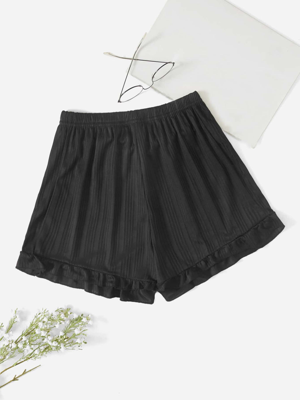 Shorts feminino com babado - Elfmaeve