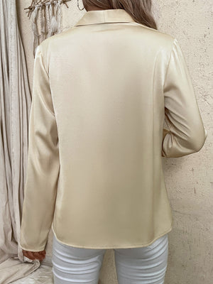 Camisa Social Feminina Transpassada - Elfmaeve