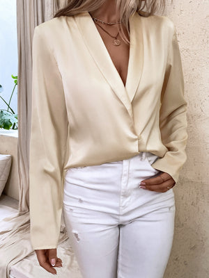 Camisa Social Feminina Transpassada - Elfmaeve