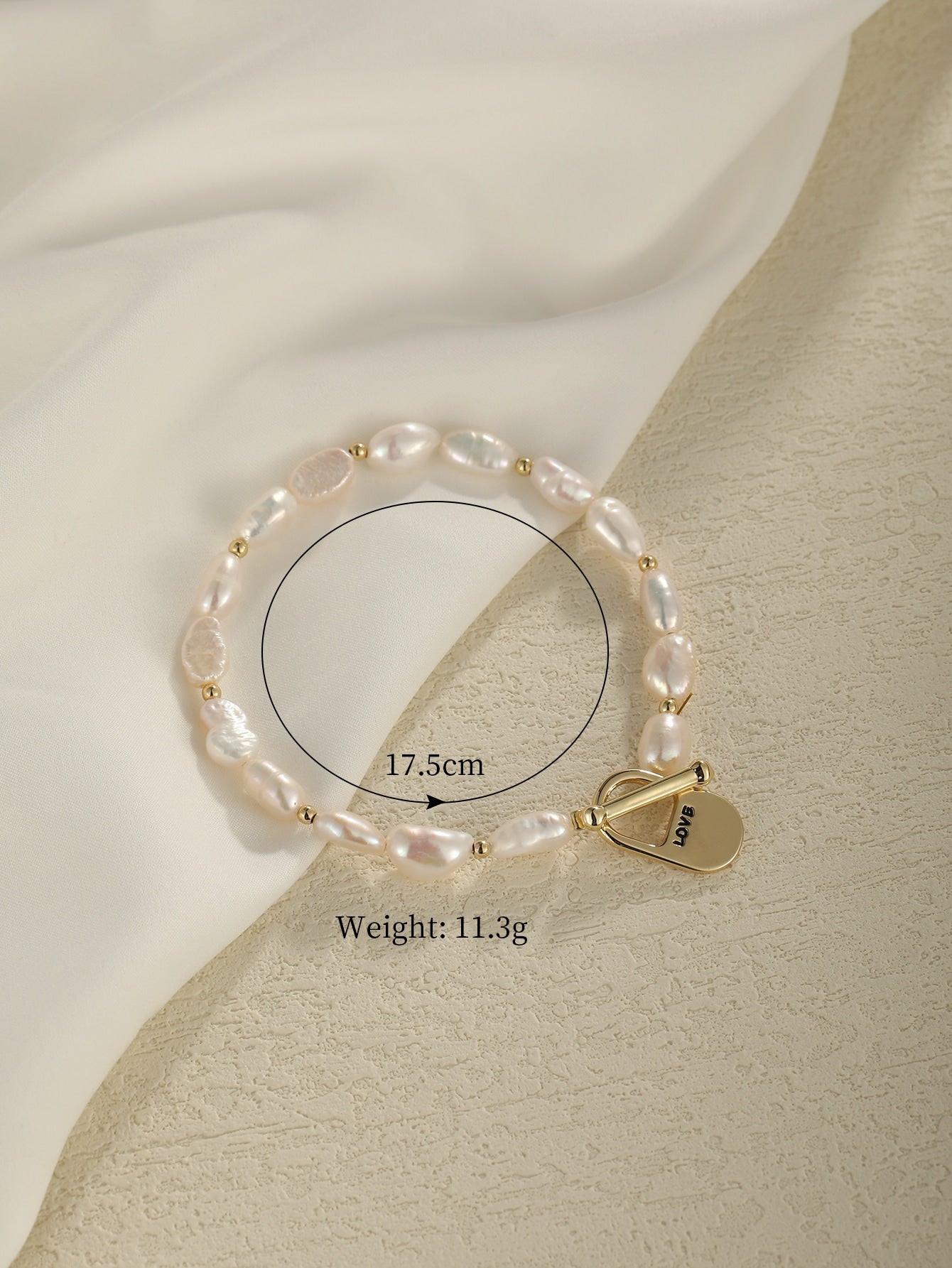 Pulseira de pérolas naturais - Elfmaeve