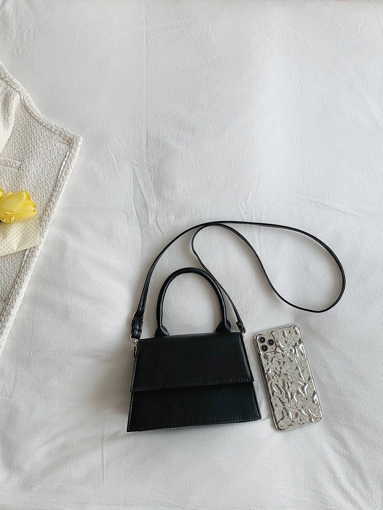 Bolsa feminina quadrada minimalista - Elfmaeve