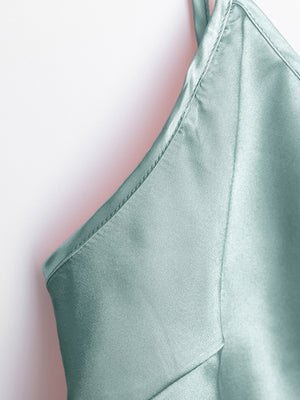 Conjunto de pijama  de cetim com babado - Elfmaeve
