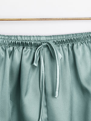 Conjunto de pijama  de cetim com babado - Elfmaeve