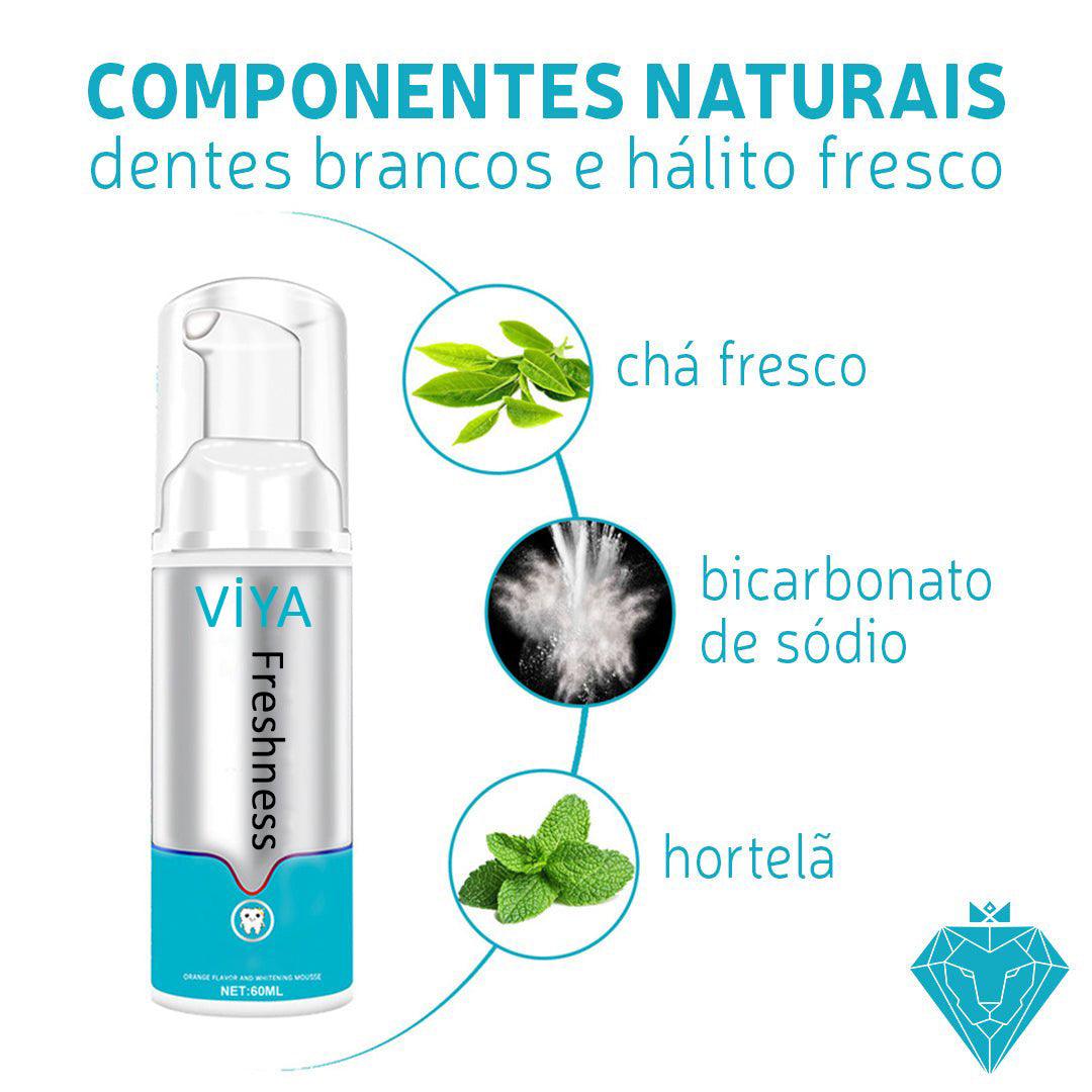 Mousse Dental Clareador e Refrescante - Viya Freshness