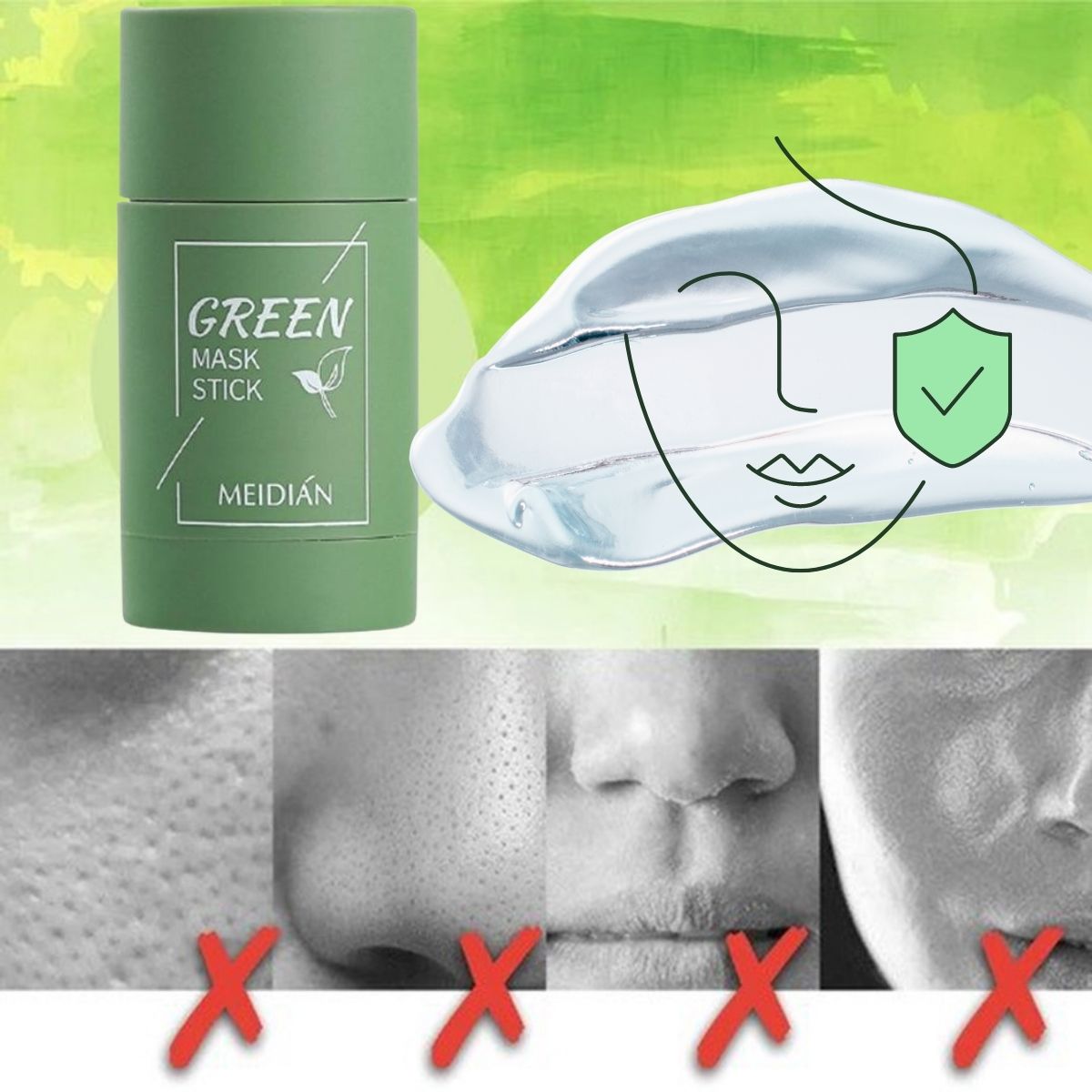 Máscara Facial Detox - Green Mask Stick + Vitamina C Grátis